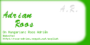 adrian roos business card